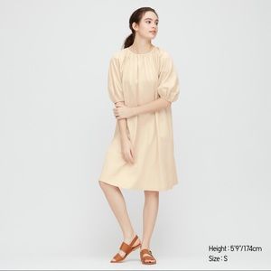 Uniqlo - WOMEN MERCERIZED COTTON 3/4 SLEEVE DRESS